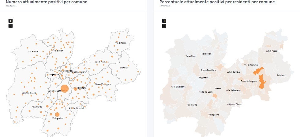 Coronavirus in Trentino, 3 positivi a Mezzocorona e Avio